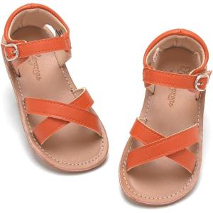 imageFlaryzone ToddlerLittle Kids Classic Rome OpenToe Flat Sandals619brown