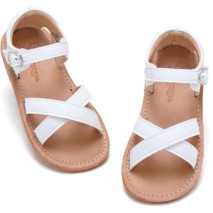 imageFlaryzone ToddlerLittle Kids Classic Rome OpenToe Flat Sandals619white