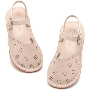 imageFlaryzone ToddlerLittle Kids Classic Rome OpenToe Flat SandalsFlr08 Apricot
