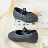 imageFlaryzone ToddlerLittle Girls Ballerina Flat Mary Jane Princess Dress Shoes  Wedding School PartyBlackfh22