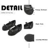 imageFlaryzone ToddlerLittle Girls Ballerina Flat Mary Jane Princess Dress Shoes  Wedding School PartyBlackflr108