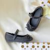 imageFlaryzone ToddlerLittle Girls Ballerina Flat Mary Jane Princess Dress Shoes  Wedding School PartyBlackflr108