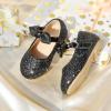 imageFlaryzone ToddlerLittle Girls Ballerina Flat Mary Jane Princess Dress Shoes  Wedding School PartyBlackfr28