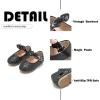 imageFlaryzone ToddlerLittle Girls Ballerina Flat Mary Jane Princess Dress Shoes  Wedding School PartyBlackfr28