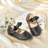 imageFlaryzone ToddlerLittle Girls Ballerina Flat Mary Jane Princess Dress Shoes  Wedding School PartyBlackfr28