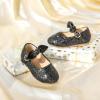 imageFlaryzone ToddlerLittle Girls Ballerina Flat Mary Jane Princess Dress Shoes  Wedding School PartyBlackfr28