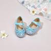 imageFlaryzone ToddlerLittle Girls Ballerina Flat Mary Jane Princess Dress Shoes  Wedding School PartyBluefm19