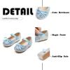 imageFlaryzone ToddlerLittle Girls Ballerina Flat Mary Jane Princess Dress Shoes  Wedding School PartyBluefm19