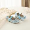imageFlaryzone ToddlerLittle Girls Ballerina Flat Mary Jane Princess Dress Shoes  Wedding School PartyBluefm20