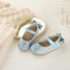 imageFlaryzone ToddlerLittle Girls Ballerina Flat Mary Jane Princess Dress Shoes  Wedding School PartyBluefm20
