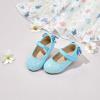 imageFlaryzone ToddlerLittle Girls Ballerina Flat Mary Jane Princess Dress Shoes  Wedding School PartyBluefr19