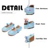 imageFlaryzone ToddlerLittle Girls Ballerina Flat Mary Jane Princess Dress Shoes  Wedding School PartyBluefr19