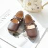 imageFlaryzone ToddlerLittle Girls Ballerina Flat Mary Jane Princess Dress Shoes  Wedding School PartyBrownfr381