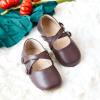 imageFlaryzone ToddlerLittle Girls Ballerina Flat Mary Jane Princess Dress Shoes  Wedding School PartyBrownfr381