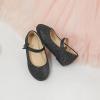 imageFlaryzone ToddlerLittle Girls Ballerina Flat Mary Jane Princess Dress Shoes  Wedding School PartyGlitter Blackfh26