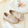 imageFlaryzone ToddlerLittle Girls Ballerina Flat Mary Jane Princess Dress Shoes  Wedding School PartyGoldfh22