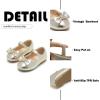 imageFlaryzone ToddlerLittle Girls Ballerina Flat Mary Jane Princess Dress Shoes  Wedding School PartyGoldflr07