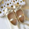 imageFlaryzone ToddlerLittle Girls Ballerina Flat Mary Jane Princess Dress Shoes  Wedding School PartyGoldflr07