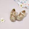 imageFlaryzone ToddlerLittle Girls Ballerina Flat Mary Jane Princess Dress Shoes  Wedding School PartyGoldfm19