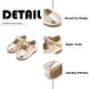 imageFlaryzone ToddlerLittle Girls Ballerina Flat Mary Jane Princess Dress Shoes  Wedding School PartyGoldfr11