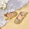 imageFlaryzone ToddlerLittle Girls Ballerina Flat Mary Jane Princess Dress Shoes  Wedding School PartyGoldfr19