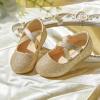 imageFlaryzone ToddlerLittle Girls Ballerina Flat Mary Jane Princess Dress Shoes  Wedding School PartyGoldfr22