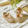 imageFlaryzone ToddlerLittle Girls Ballerina Flat Mary Jane Princess Dress Shoes  Wedding School PartyGoldfr22