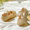 imageFlaryzone ToddlerLittle Girls Ballerina Flat Mary Jane Princess Dress Shoes  Wedding School PartyGoldfr22