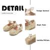 imageFlaryzone ToddlerLittle Girls Ballerina Flat Mary Jane Princess Dress Shoes  Wedding School PartyGoldfr28