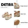 imageFlaryzone ToddlerLittle Girls Ballerina Flat Mary Jane Princess Dress Shoes  Wedding School PartyGoldfr29
