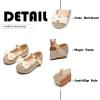imageFlaryzone ToddlerLittle Girls Ballerina Flat Mary Jane Princess Dress Shoes  Wedding School PartyGoldfr385