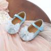 imageFlaryzone ToddlerLittle Girls Ballerina Flat Mary Jane Princess Dress Shoes  Wedding School PartyLight Bluefm16
