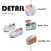 imageFlaryzone ToddlerLittle Girls Ballerina Flat Mary Jane Princess Dress Shoes  Wedding School PartyLight Bluefm16