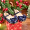 imageFlaryzone ToddlerLittle Girls Ballerina Flat Mary Jane Princess Dress Shoes  Wedding School PartyNavyfr18