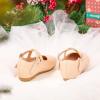imageFlaryzone ToddlerLittle Girls Ballerina Flat Mary Jane Princess Dress Shoes  Wedding School PartyNudefr11