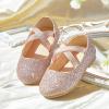 imageFlaryzone ToddlerLittle Girls Ballerina Flat Mary Jane Princess Dress Shoes  Wedding School PartyPinkfr22