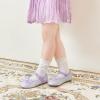 imageFlaryzone ToddlerLittle Girls Ballerina Flat Mary Jane Princess Dress Shoes  Wedding School PartyPurplefm16