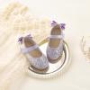 imageFlaryzone ToddlerLittle Girls Ballerina Flat Mary Jane Princess Dress Shoes  Wedding School PartyPurplefm20