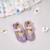 imageFlaryzone ToddlerLittle Girls Ballerina Flat Mary Jane Princess Dress Shoes  Wedding School PartyPurplefr19