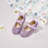 imageFlaryzone ToddlerLittle Girls Ballerina Flat Mary Jane Princess Dress Shoes  Wedding School PartyPurplefr19