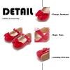 imageFlaryzone ToddlerLittle Girls Ballerina Flat Mary Jane Princess Dress Shoes  Wedding School PartyRedfr18