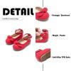 imageFlaryzone ToddlerLittle Girls Ballerina Flat Mary Jane Princess Dress Shoes  Wedding School PartyRedfr182