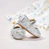 imageFlaryzone ToddlerLittle Girls Ballerina Flat Mary Jane Princess Dress Shoes  Wedding School PartySilverfr19