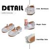 imageFlaryzone ToddlerLittle Girls Ballerina Flat Mary Jane Princess Dress Shoes  Wedding School PartySilverfr19