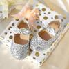 imageFlaryzone ToddlerLittle Girls Ballerina Flat Mary Jane Princess Dress Shoes  Wedding School PartySilverfr28