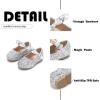 imageFlaryzone ToddlerLittle Girls Ballerina Flat Mary Jane Princess Dress Shoes  Wedding School PartySilverfr28