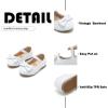 imageFlaryzone ToddlerLittle Girls Ballerina Flat Mary Jane Princess Dress Shoes  Wedding School PartyWhiteflr07