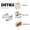 imageFlaryzone ToddlerLittle Girls Ballerina Flat Mary Jane Princess Dress Shoes  Wedding School PartyWhitefm16