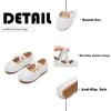 imageFlaryzone ToddlerLittle Girls Ballerina Flat Mary Jane Princess Dress Shoes  Wedding School PartyWhitefm21