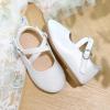imageFlaryzone ToddlerLittle Girls Ballerina Flat Mary Jane Princess Dress Shoes  Wedding School PartyWhitefr11